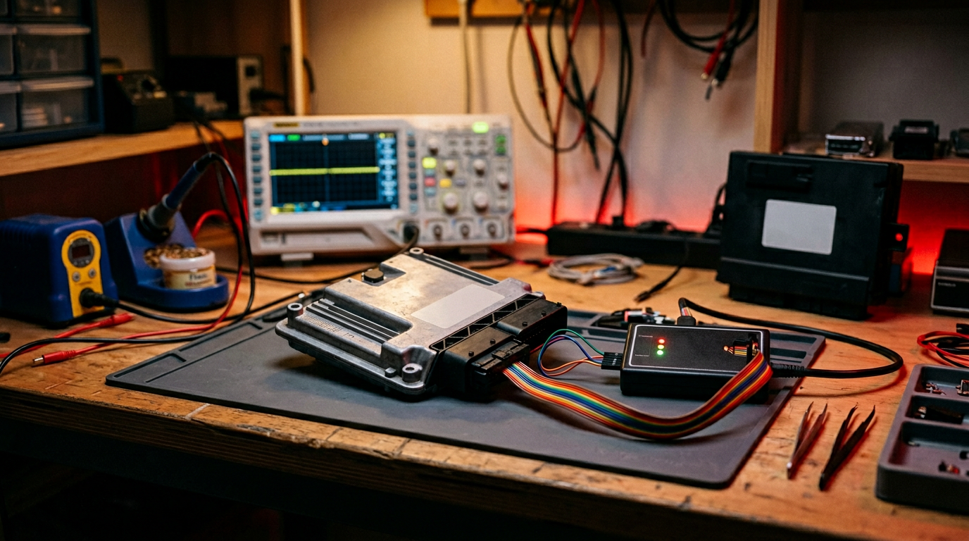 Apex auto electrical workshop bench with ECU and clone tool